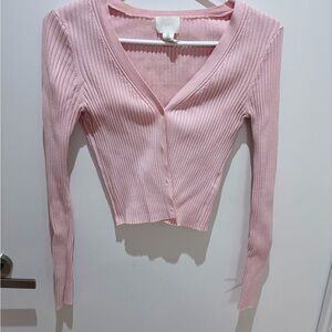 H&M Light Pink Cropped Sweater